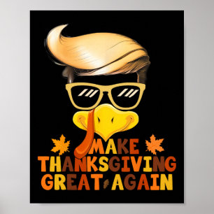 Affiche Rendre Thanksgiving grand à nouveau Trump Turquie