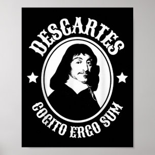 Affiche Rene Descartes Cogito Ergo Sum Citation