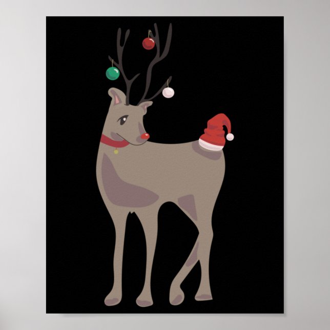 Affiche Renne de Noël [décembre] (calendrier 12 mois C (Devant)