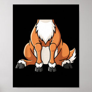 Affiche Renne drôle brun cerf Noël xmas animal
