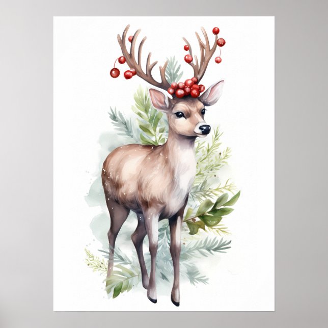 Affiche Rennes de Noël pour la nurserie (Devant)