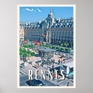 Affiche Rennes Photo Vintage