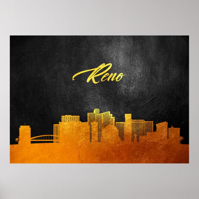 Affiche Reno Nevada Gold Skyline (Devant)