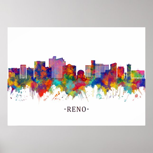 Affiche Reno Nevada Skyline (Devant)