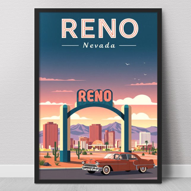 Affiche Reno Nevada vintage (Créateur téléchargé)