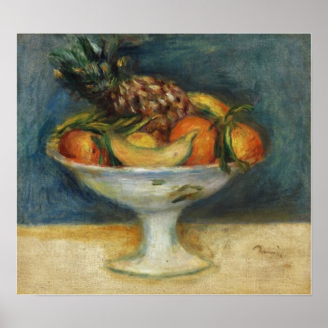 Affiche Renoir - Compotier à vie morte avec fruits 1890 (Devant)