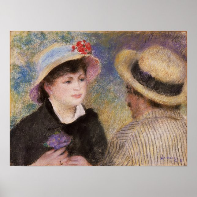 Affiche Renoir - Couple en bateau (Aline et L'Artiste) (Devant)