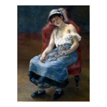 Renoir Dormir Fille Avec Chat Art Classique