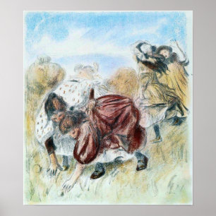 Affiche Renoir - Enfants jouant 1900