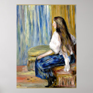 Affiche Renoir - Femme aux cheveux longs, art