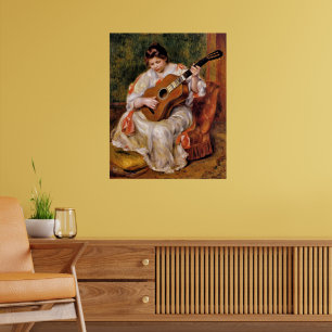 Affiche Renoir - Femme jouant de la guitare,