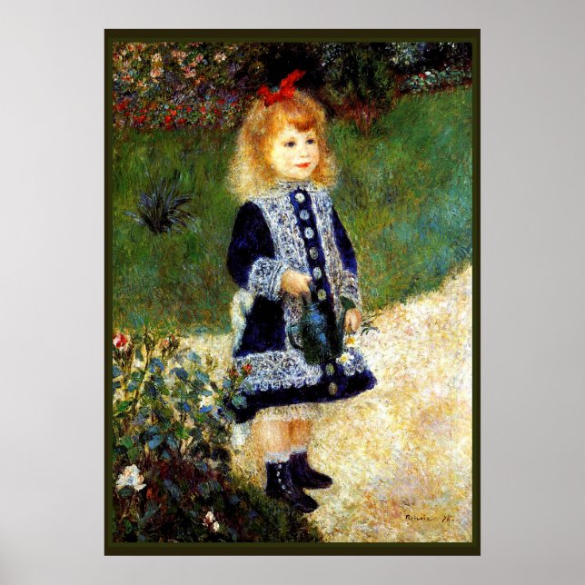Affiche Renoir - Fille avec une canne d'arrosage (Devant)