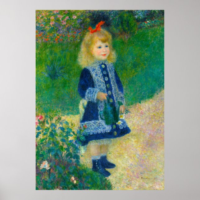 Affiche Renoir fille avec une canne d'arrosage (Devant)