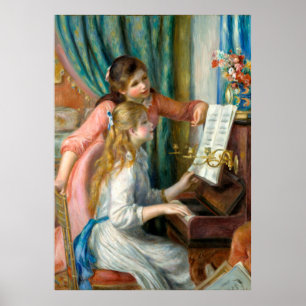Affiche Renoir Girls at the Piano impressionnist art