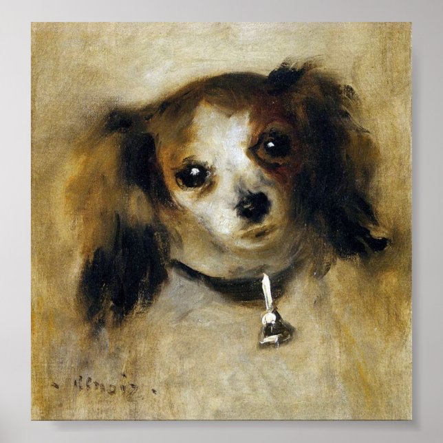 Affiche Renoir Head of A Dog Circa 1870 (Devant)