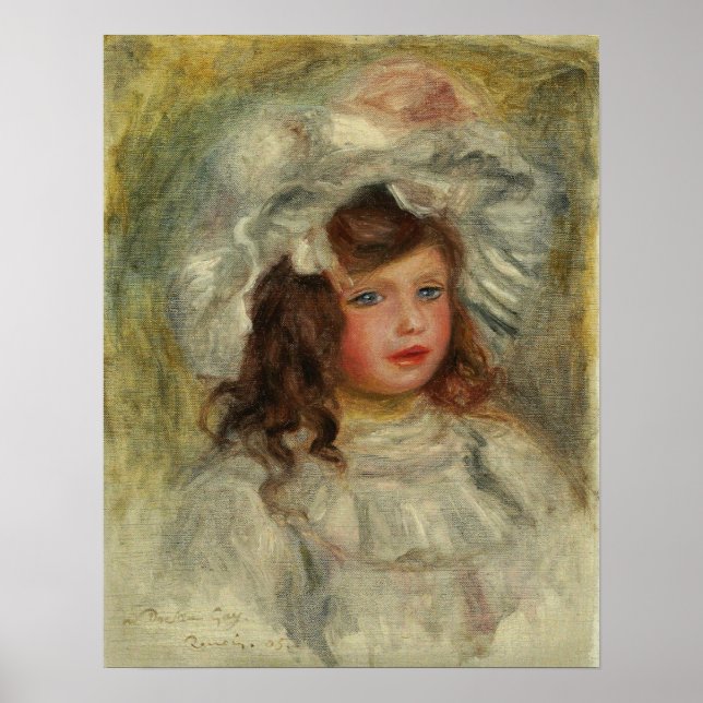 Affiche Renoir - Jeune Fille Dans Un Casquette 1905 (Devant)