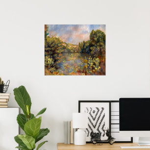 Affiche Renoir - Paysage au bord du lac