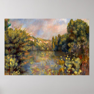 Affiche Renoir - Paysage au bord d'un lac