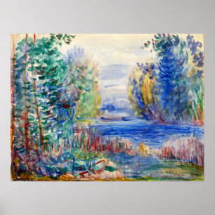 Affiche Renoir - Paysage fluvial 1890
