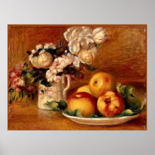Affiche Renoir - Pommes et Fleurs