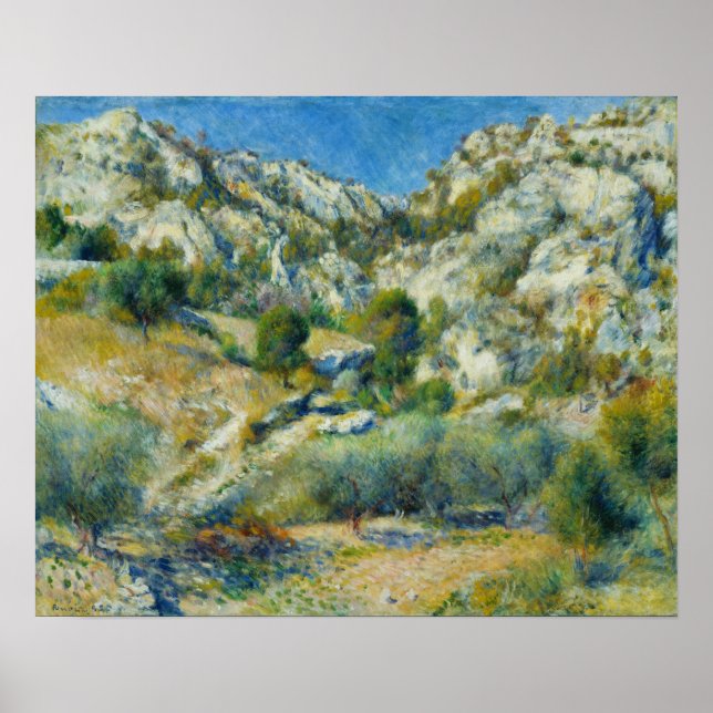 Affiche Renoir - Rochers à L'Estaque (Devant)