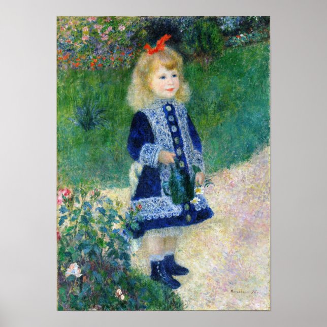 Affiche Renoir : Une Fille Avec Une Poubelle D'Eau (Devant)