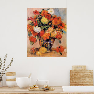 Affiche Renoir - Vase de fleurs, 1884,