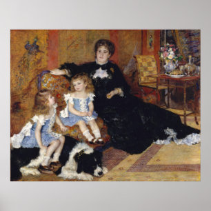 Affiche Renoir Vintage Enfants avec Chien Art Impressionni