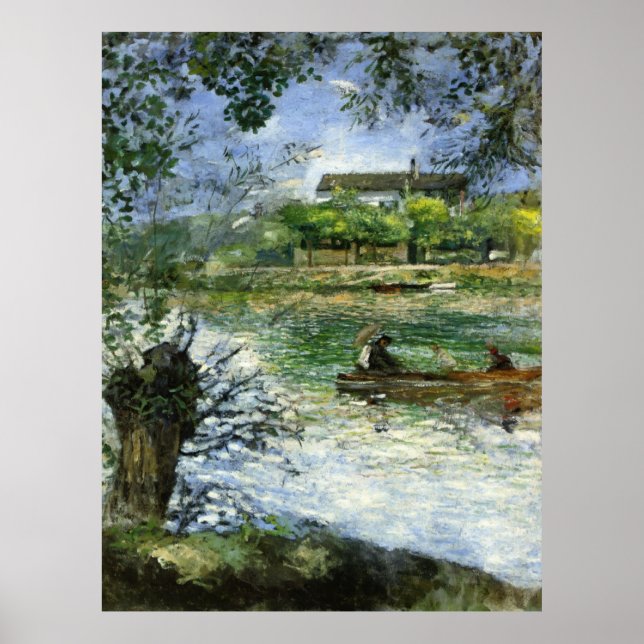 Affiche Renoir, Willows et Figures in a Boat (Devant)