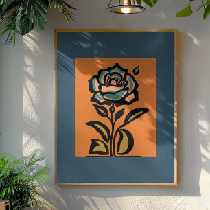 Affiche Renouveau Rose moderne : Gras Graphique