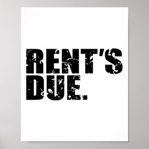 Affiche Rent's due Work Bodybuilder Weightlifting Dis