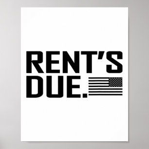 Affiche Rent's due Work Bodybuilder Weightlifting Tee