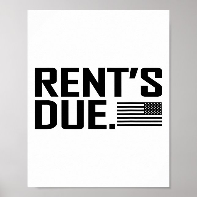 Affiche Rent's due Work Bodybuilder Weightlifting Tee (Devant)