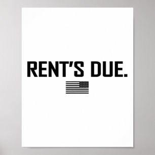 Affiche Rent's due Work Bodybuilder Weightlifting Tee