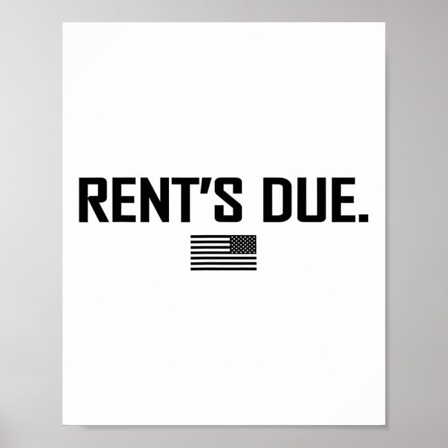 Affiche Rent's due Work Bodybuilder Weightlifting Tee (Devant)