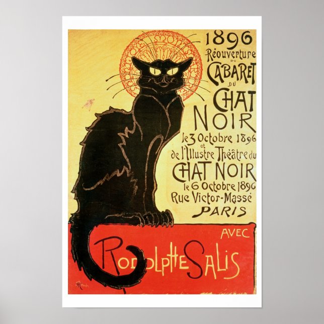 Affiche Réouverture du cabaret Conversation Noir, 1896 (co (Devant)