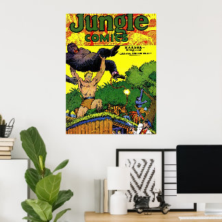 Affiche Repaire du Gorille de la Jungle Bandes Dessinées A