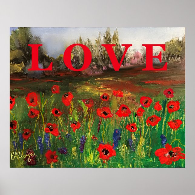 Affiche Répandez L'Amour, Beau Amour des Poppies (Devant)