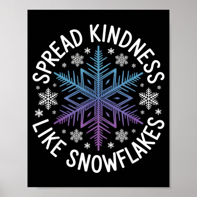 Affiche Répandre la gentillesse comme des flocons de neige (Devant)