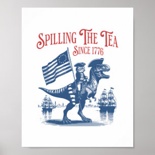 Affiche Répandre le thé depuis 1773 Citation mignonne