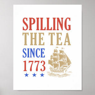 Affiche Répandre le thé depuis 1773 Drôle de paresseux