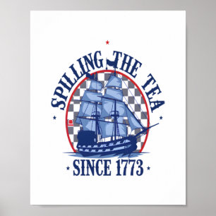 Affiche Répandre le thé depuis 1773 Mignon Mème