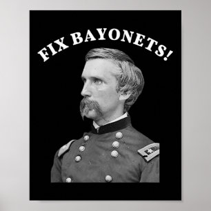 Affiche Réparez le devis de guerre civile de Bayonets Josh