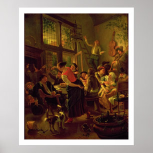 Affiche Repas famille (huile sur toile)