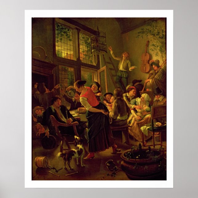 Affiche Repas famille (huile sur toile) (Devant)