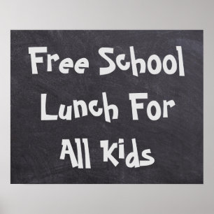 Affiche Repas scolaires gratuits pour tous les enfants