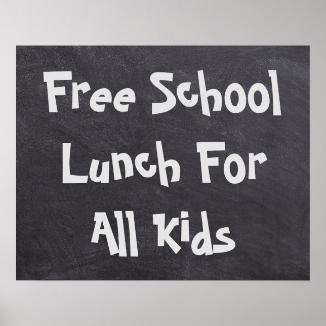 Affiche Repas scolaires gratuits pour tous les enfants (Devant)