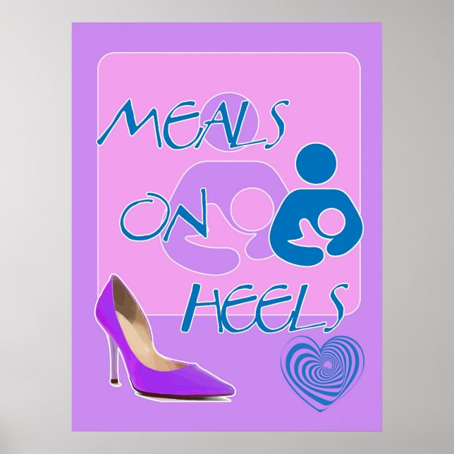 Affiche Repas sur talons ! Conception de l'allaitement (Devant)