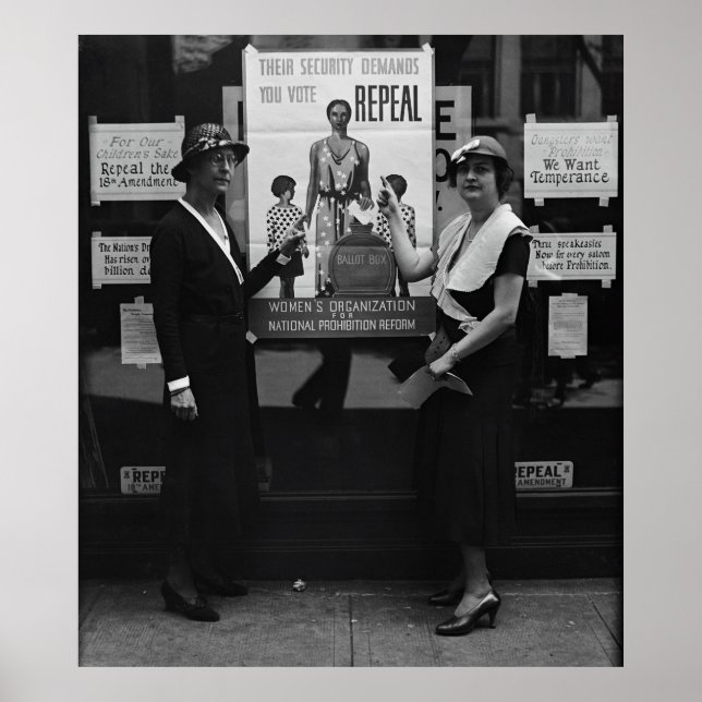 Affiche REPEAL the PROHIBITION 18th AMENDMENT c. 1929 (Devant)