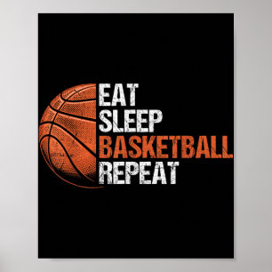 Affiche Répeat Funny Basketball Playe